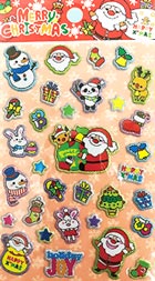 クリスマスキラキラぷっくりシール